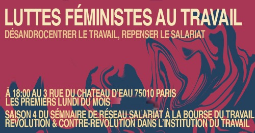 Bandeau du séminaire 2022 sur les luttes féministes