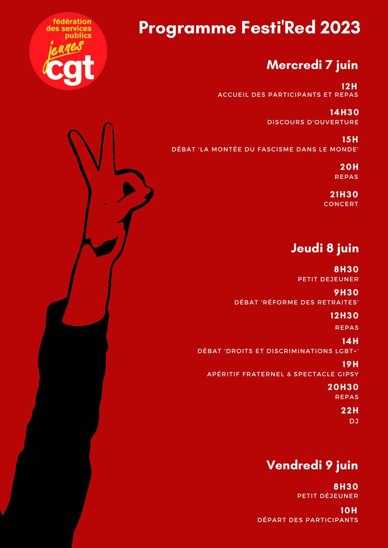 Programme du Festi’Red 2023
