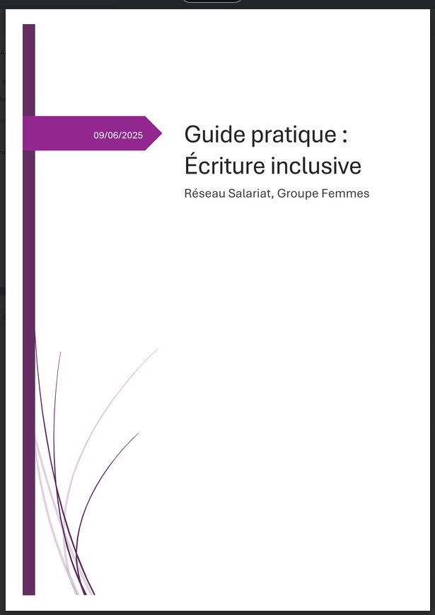 Guide pratique de l'écriture inclusive